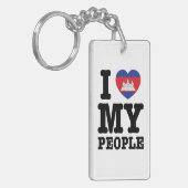 Ik hoor mijn Khmer-mensen Sleutelhanger (Voorkant Links)