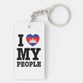 Ik hoor mijn Khmer-mensen Sleutelhanger (achterkant)