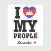 Ik hoor mijn Khmer-mensen Sticker (Vel)