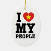 Ik hoor mijn kijkers keramisch ornament (Voorkant)