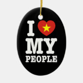 Ik hoor mijn kijkers keramisch ornament (Voorkant)