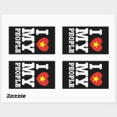 Ik hoor mijn kijkers rechthoekige sticker (Vel)
