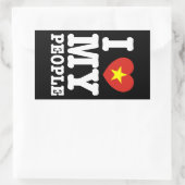 Ik hoor mijn kijkers rechthoekige sticker (Tas)