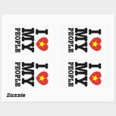 Ik hoor mijn kijkers rechthoekige sticker (Vel)