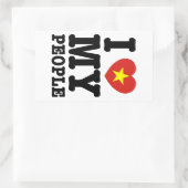 Ik hoor mijn kijkers rechthoekige sticker (Tas)