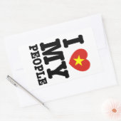 Ik hoor mijn kijkers rechthoekige sticker (Envelop)