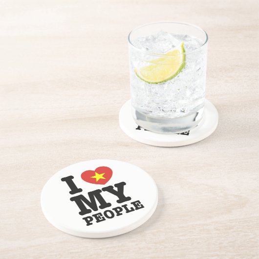 Ik hoor mijn kijkers zandsteen onderzetter (Zijkant)