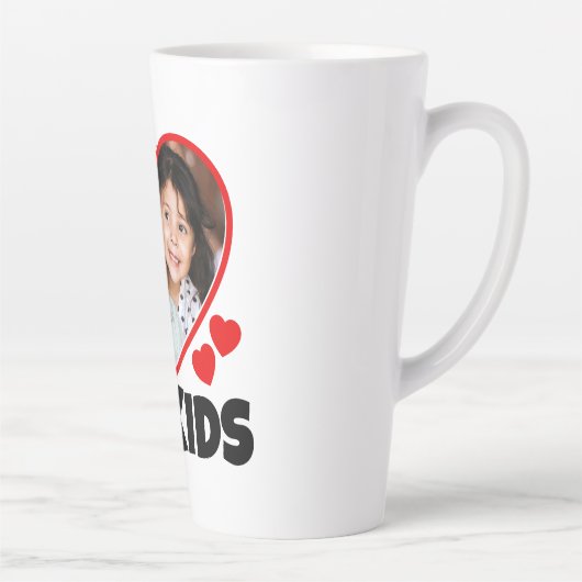 Ik hoor mijn Kinder persoonlijke foto Latte Mok (Rechts)