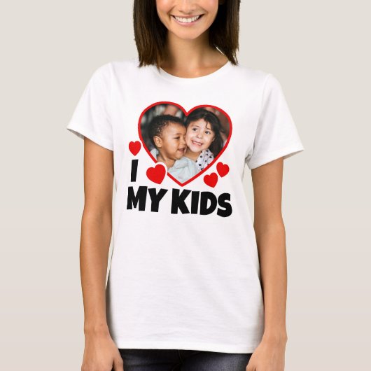 Ik hoor mijn Kinder persoonlijke foto T-shirt (Voorkant)