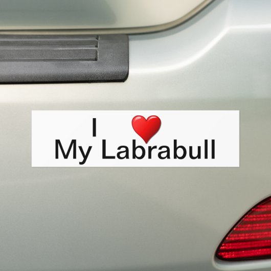 Ik hoor mijn labrabull bumpersticker (Op auto)