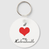 Ik hoor mijn labradoedle Sleutelhanger (Voorkant)