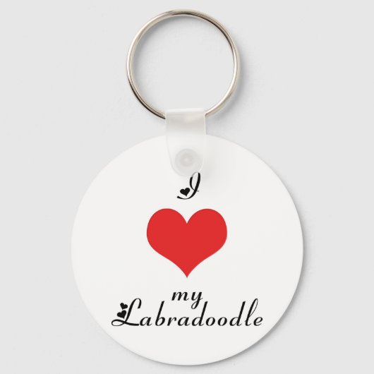 Ik hoor mijn labradoedle Sleutelhanger (Voorkant)