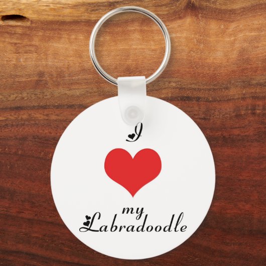 Ik hoor mijn labradoedle Sleutelhanger (Voorkant)