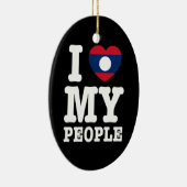 Ik hoor mijn Laotiaanse mensen Keramisch Ornament (Rechts)