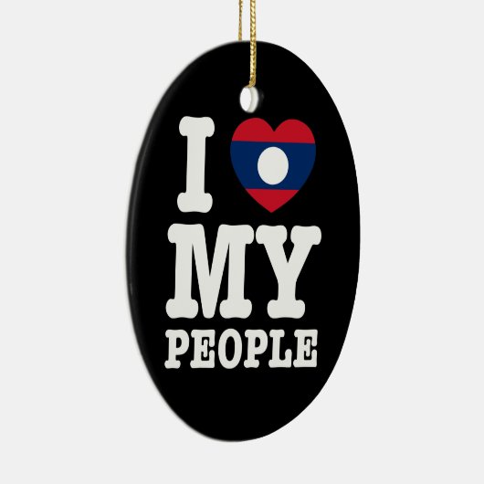 Ik hoor mijn Laotiaanse mensen Keramisch Ornament (Rechts)