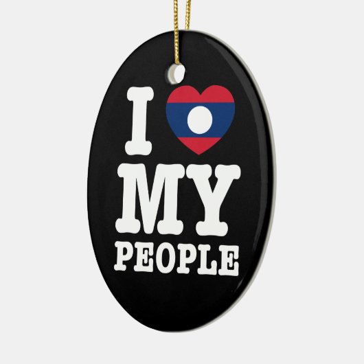 Ik hoor mijn Laotiaanse mensen Keramisch Ornament (Links)