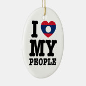 Ik hoor mijn Laotiaanse mensen Keramisch Ornament (Rechts)