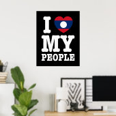 Ik hoor mijn Laotiaanse mensen Poster (Thuiskantoor)