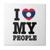 Ik hoor mijn Laotiaanse mensen Tegeltje (Voorkant)