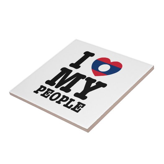 Ik hoor mijn Laotiaanse mensen Tegeltje (Zijkant)