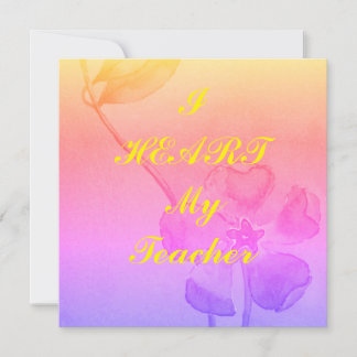 "Ik hoor mijn leraar" appreciatie briefkaart