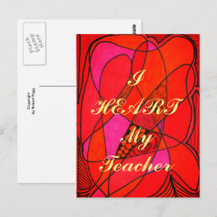 "Ik hoor mijn leraar" appreciatie briefkaart