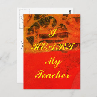 "Ik hoor mijn leraar" appreciatie briefkaart