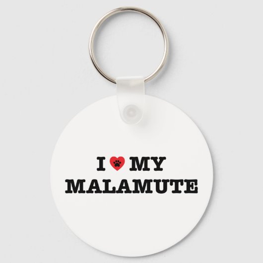 Ik hoor mijn Malamute Sleutelhanger (Voorkant)