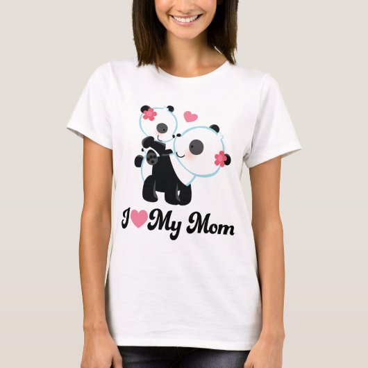 Ik hoor mijn mama Panda T-shirt (Voorkant)