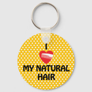 Ik hoor mijn Mode van de Natuurlijke Haar Sleutelhanger