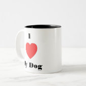 Ik hoor mijn Mok met een hond (Voorkant links)