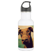 Ik hoor mijn natuurlijke Doberman Dog Waterfles (Voorkant)