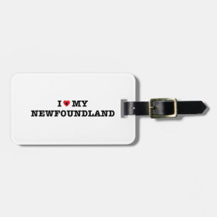 Ik hoor mijn Newfoundland Bagagelabel