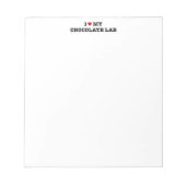 Ik hoor mijn Notitieblok van het Chocolate Lab (Voorkant)