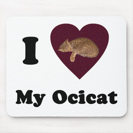 Ik hoor mijn ocicat Mousepad Muismat (Voorkant)