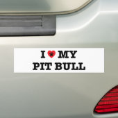 Ik hoor mijn Pit Bull Bumpersticker (Op auto)