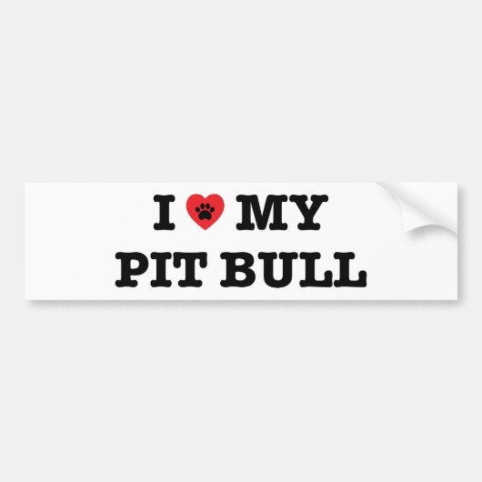 Ik hoor mijn Pit Bull Bumpersticker (Voorkant)