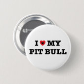 Ik hoor mijn Pit Bull Button (Voorkant /achterkant)