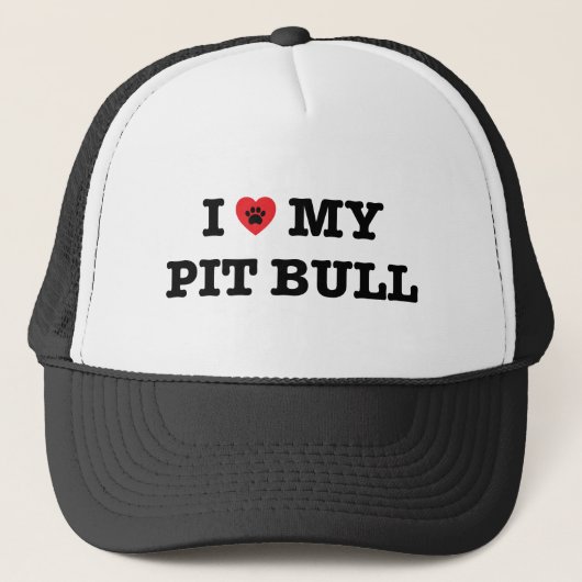 Ik hoor mijn pit bull Trucker Hat Trucker Pet (Voorkant)