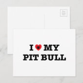 Ik hoor mijn Pitbull-Briefkaart Briefkaart (Voorkant / Achterkant)