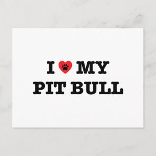 Ik hoor mijn Pitbull-Briefkaart Briefkaart