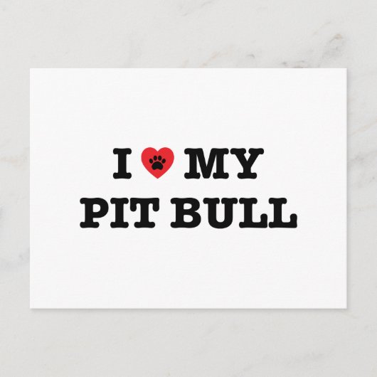 Ik hoor mijn Pitbull-Briefkaart Briefkaart (Voorkant)