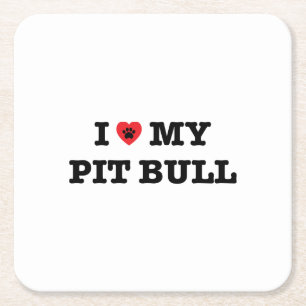 Ik hoor mijn pitbull kartonnen onderzetters