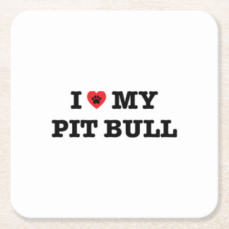 Ik hoor mijn pitbull kartonnen onderzetters