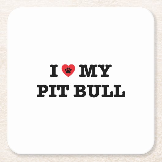 Ik hoor mijn pitbull kartonnen onderzetters (Voorkant)