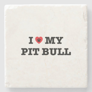 Ik hoor mijn pitbull stenen onderzetter