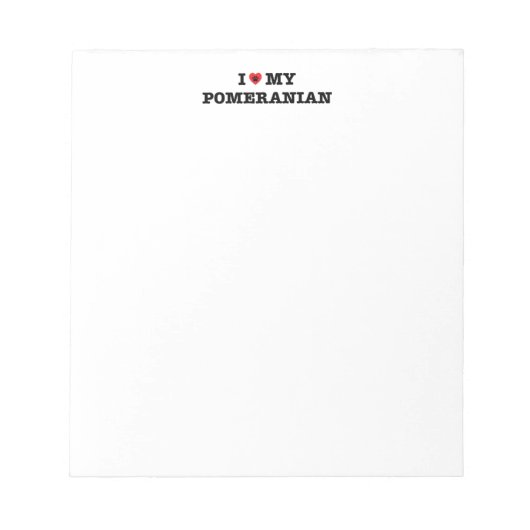 Ik hoor mijn Pommeren Notitieblok (Voorkant)