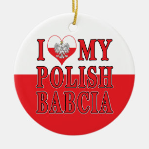 Ik hoor mijn Poolse Babcia Keramisch Ornament