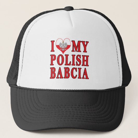 Ik hoor mijn Poolse Babcia Trucker Pet (Voorkant)