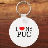 Ik hoor mijn pug sleutelhanger (Voorkant)